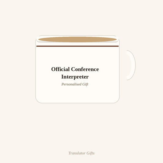 Personalised Conference Interpreter Mug — Official Interpreter Gift