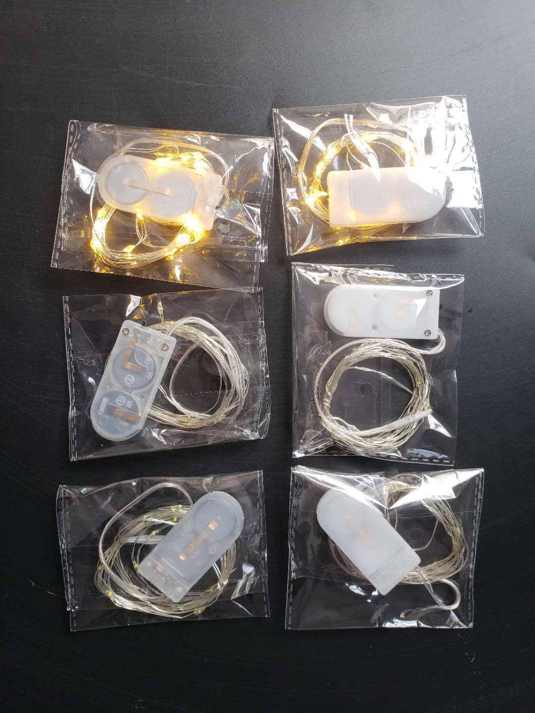 LED Button Light String Copper Wire Lamp Battery Box