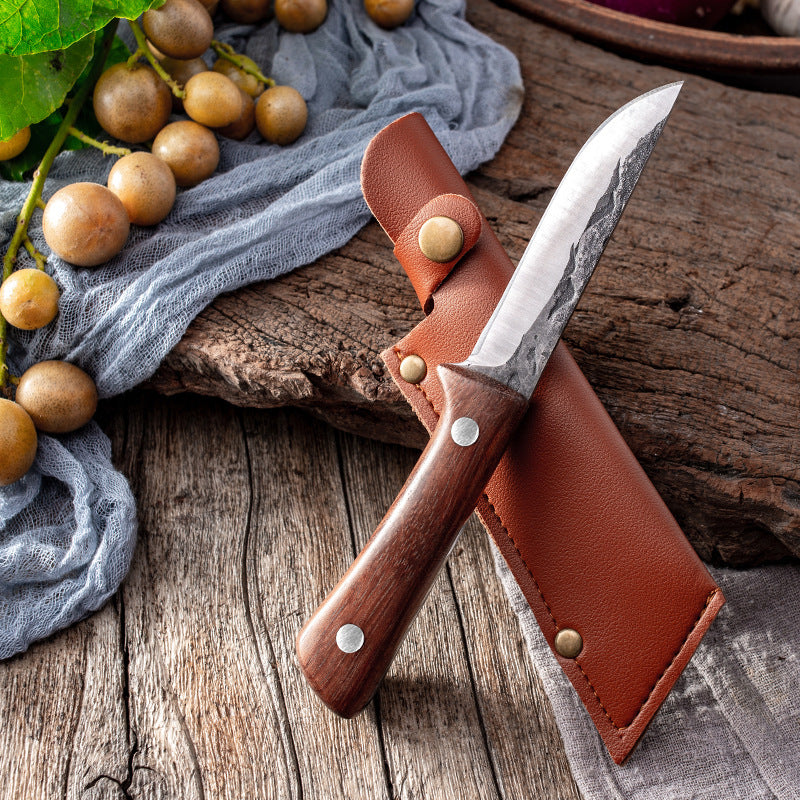 Multi-purpose Knife With Leather Sheath