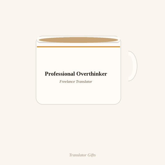 Professional Overthinker — Freelance Translator Mug