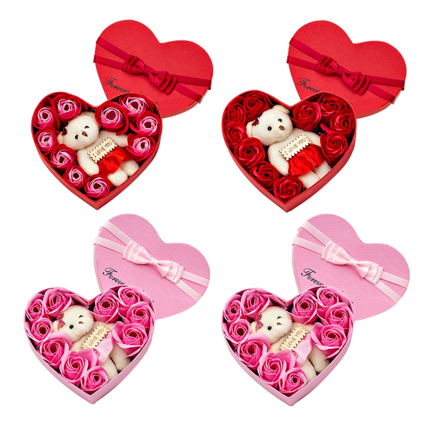 10 Heart-shape Soap Flowers